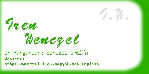 iren wenczel business card